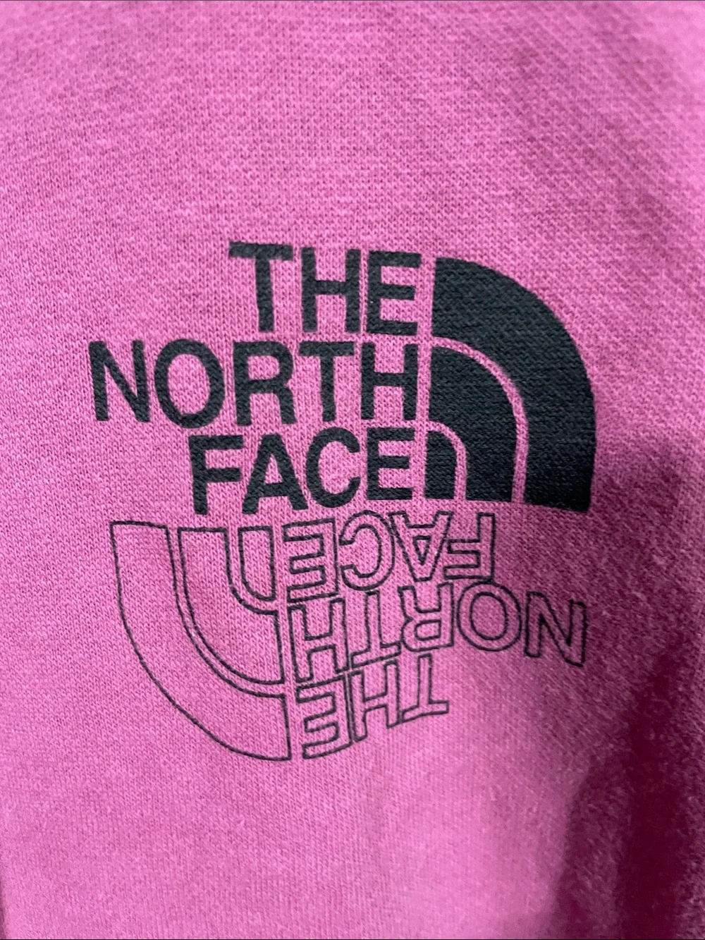 The North Face Men’s Crewneck Hoodie in Deep Pink